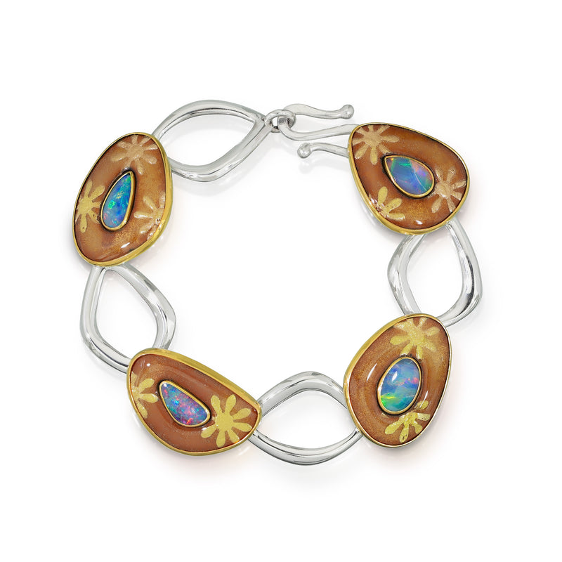 Opal and enamel MCM Bracelet